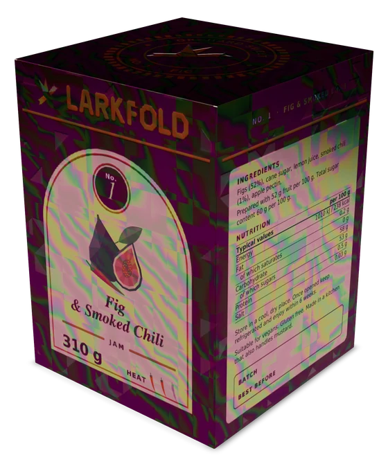 Carton No. 1 folded on holographic board