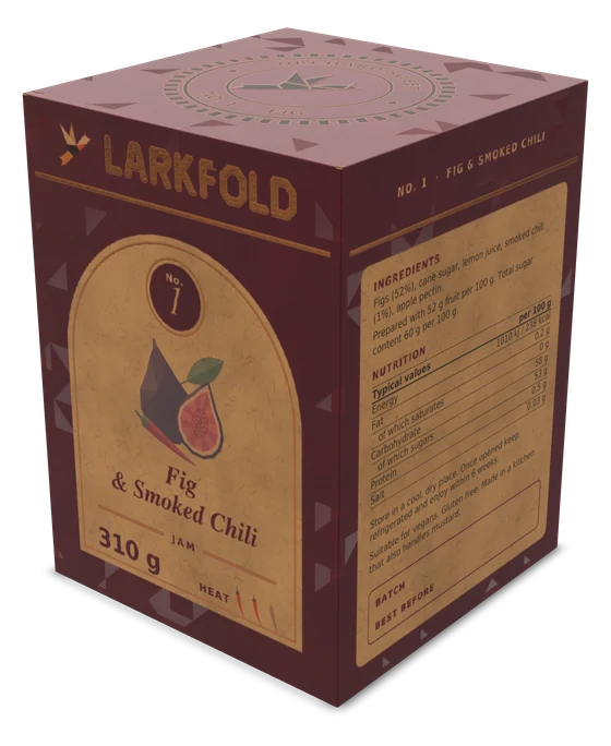 Carton No. 1 folded on kraft board