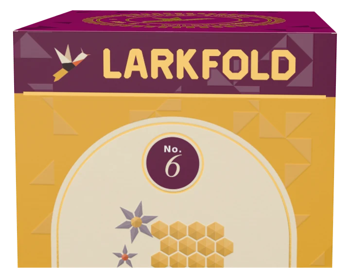 Close-up of gold foil on carton No. 6