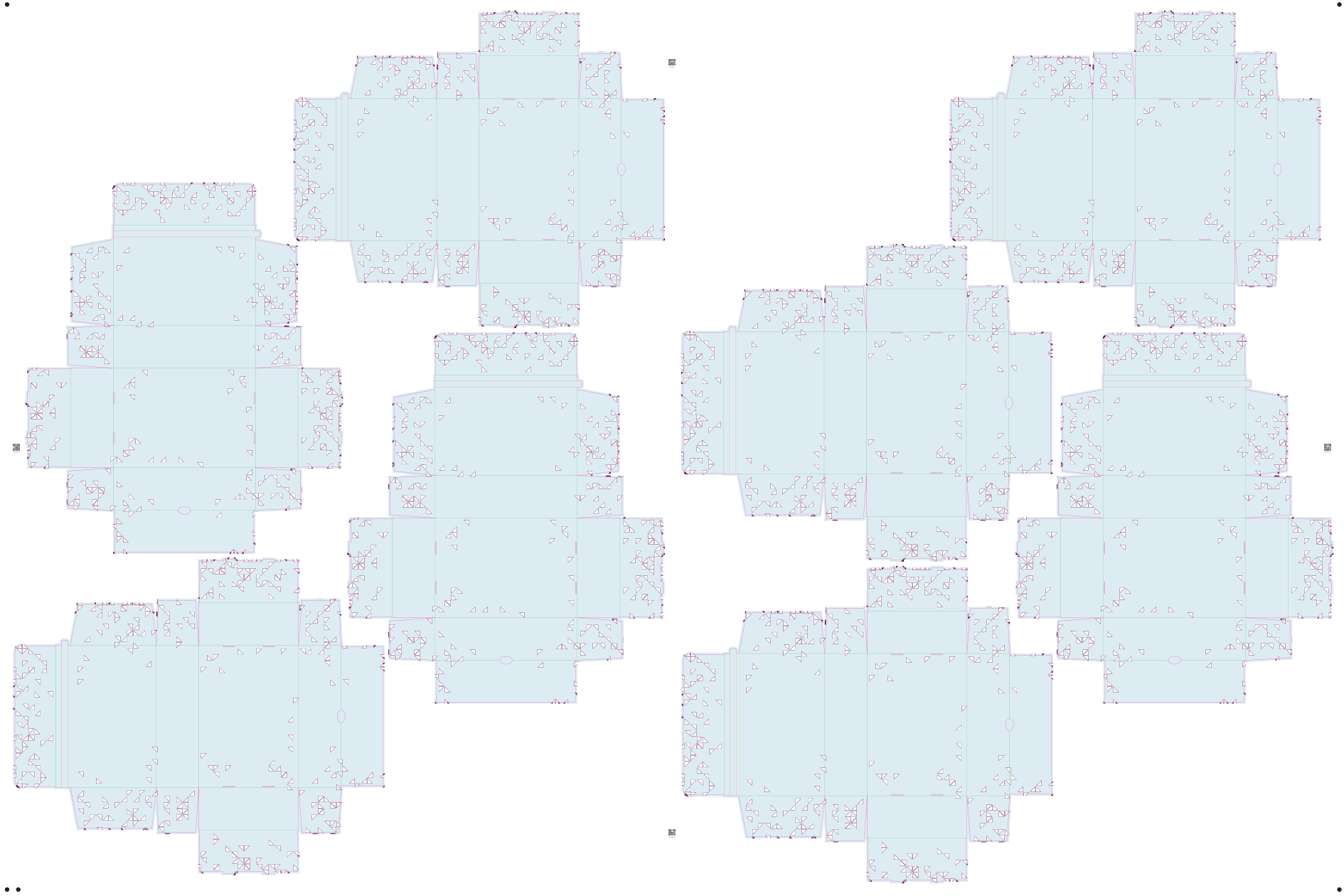 An imposed sheet of Jam Club mailers, as printed